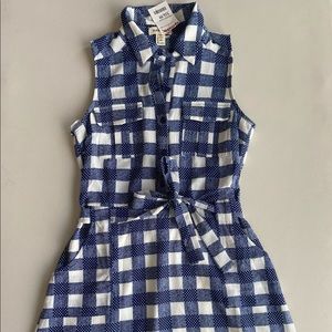 Monteau women’s dress blue and white gingham